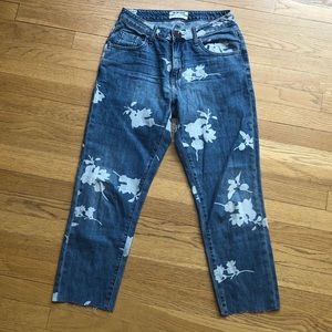 Free People Floral Print Jeans